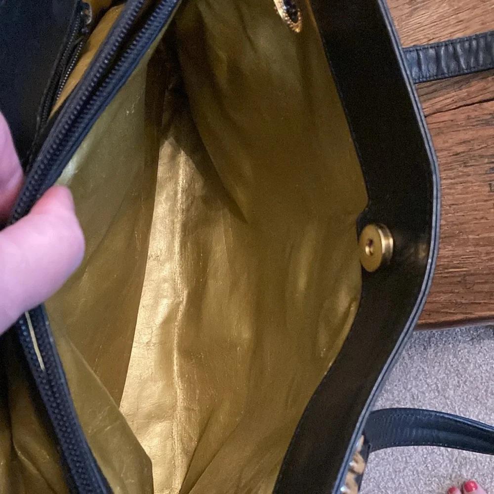 Versace Gianni Versace Leopard/Barocco Gold Crown Bag/Tote Vintage & Rare EUC